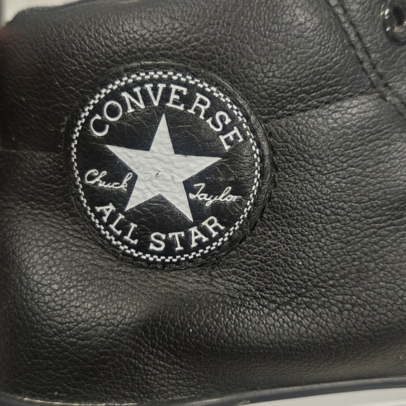 Converse Black Leather High-Tops - Picture 3 of 7